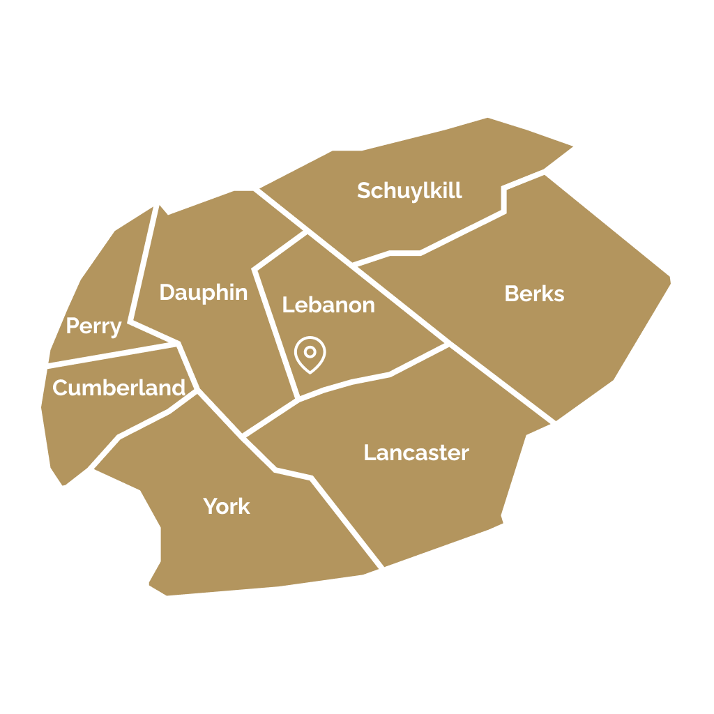 PA Map with label